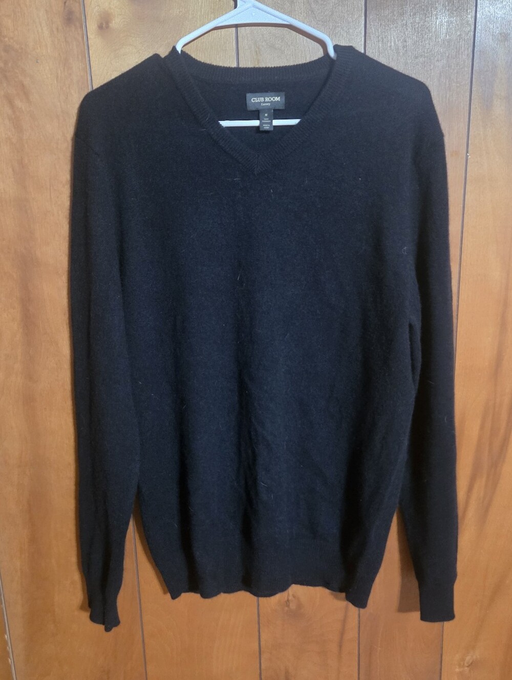 Club Room Luxury Mens 100% Cashmere Black Sweater